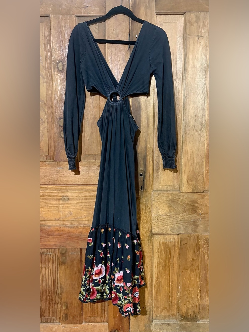 Anthropologie | Geisha Designs – Karolina Cut-Out Embroidered Maxi Dress - Sz 6 - Picture 6 of 9